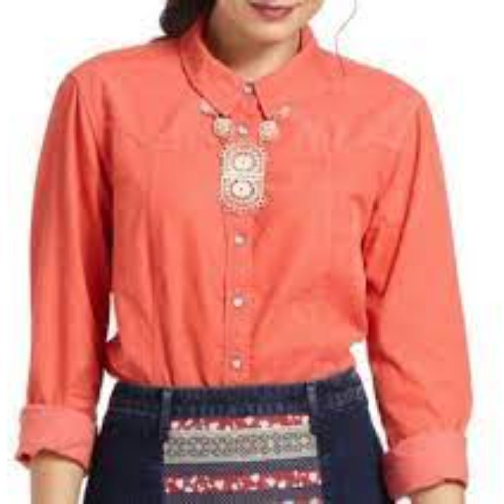 Anthropologie Holding Horses Corduroy Classic Shirt Top Shirt Top in red size 4